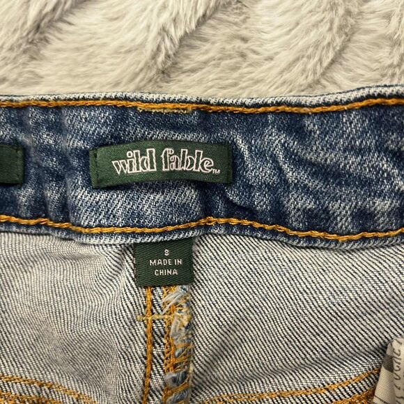 Wild Fable Jeans Women 9 Extreme Flare High Rise Button Fly Blue Boho Hippie - Picture 4 of 10